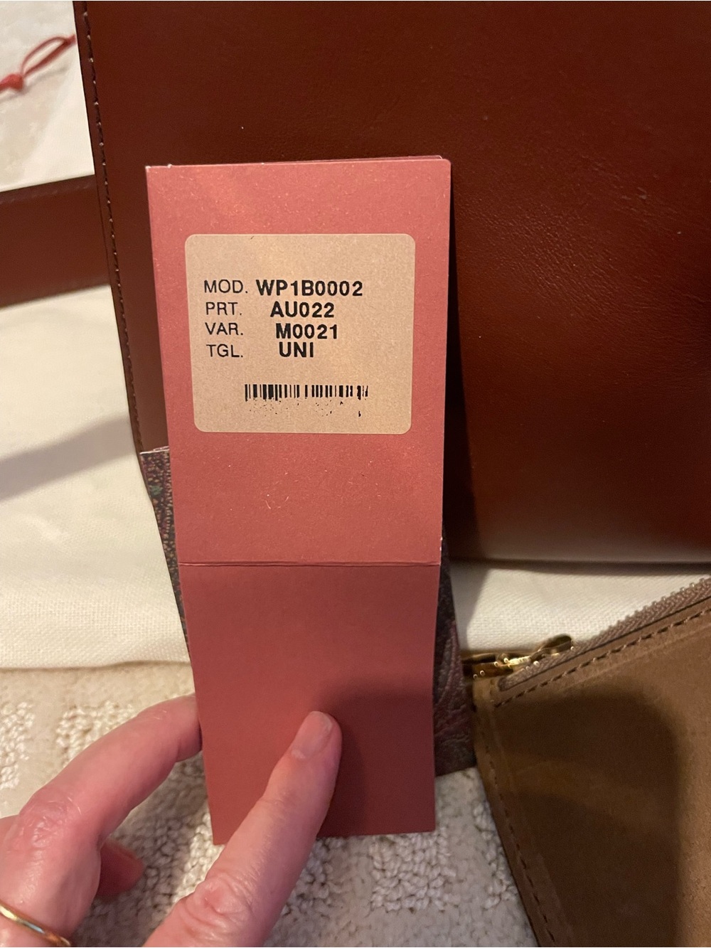 Etro Vela brand new  Medium Brown Leather Top-Handle Bag w Gold Hardware, NWOT - Picture 10 of 16